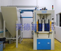 航天發(fā)動機(jī)葉片處理-行星轉(zhuǎn)臺式濕噴砂機(jī)
